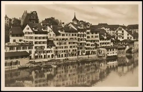 Ansichtskarte Zürich Schipfe, Stadt Teilansicht 1920