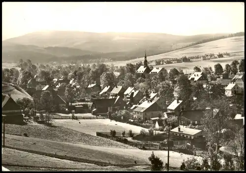Ansichtskarte Neudorf (Erzgebirge) Panorama-Ansicht; Ort im Erzgebirge 1974