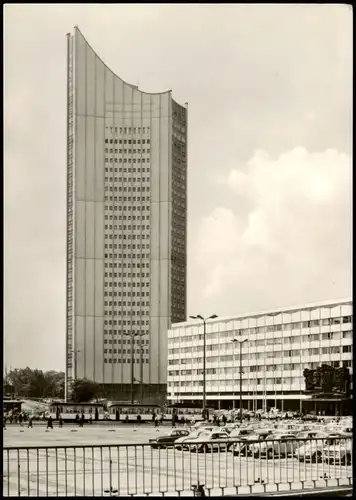 Ansichtskarte Leipzig Karl-Marx-Universität und Hochhaus 1977