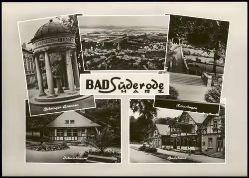 Ansichtskarte Bad Suderode Mehrbildkarte des Ortes im Harz 1966