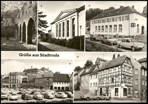 Ansichtskarte Stadtroda DDR Mehrbildkarte mit 5 Ortsansichten 1983