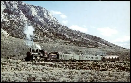 Ansichtskarte  NEVADA NORTHERN 40 Eisenbahn Railway south of McGill 1992