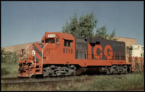 ILLINOIS CENTRAL GULF 8710 in Albert Lea Eisenbahn Railway USA 1979