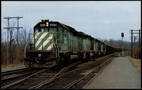 Ansichtskarte  BURLINGTON NORTHERN WISCONSIN DELLS Eisenbahn Railway USA 1970