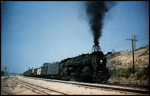 SANTA FE 2912 Dampflokomotive Eisenbahn Railway USA Amerika 1953