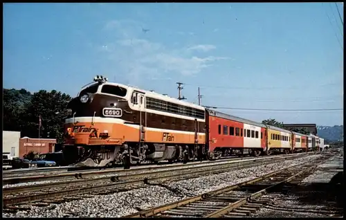 Ansichtskarte  PATrain Elektro-Lokomotive Eisenbahn Railway USA Amerika 1981