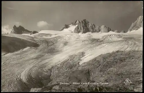 Dachstein Dachstein Karls Eisfeld u. Dirndin, Gletscher Glacier Alpen 1942