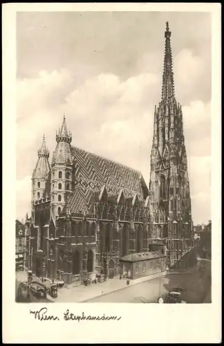 Ansichtskarte Wien Strassen Partie am Stephansdom 1942