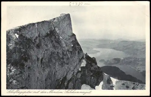 .Tirol Alpen im Salzkammergut Schafbergspitze Blick zum Mondsee 1930