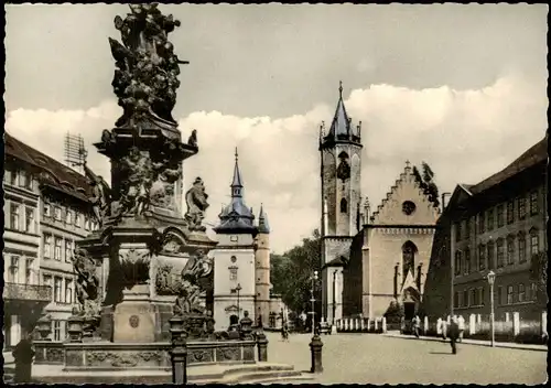 Teplitz-Schönau Teplice Schloßplatz   Fotocoloraufnahme 1967