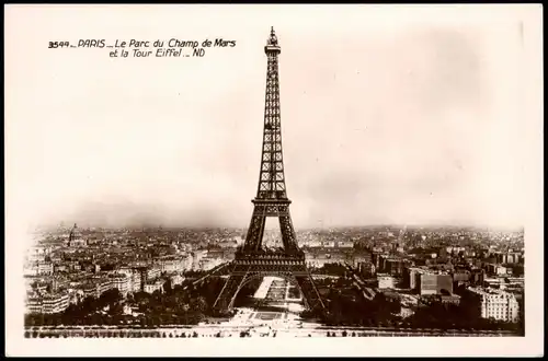 CPA Paris Eiffelturm/Tour Eiffel Champ de Mars Fotokarte 1934