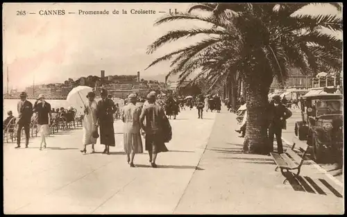 CPA Cannes Promenade de la Croisette 1928