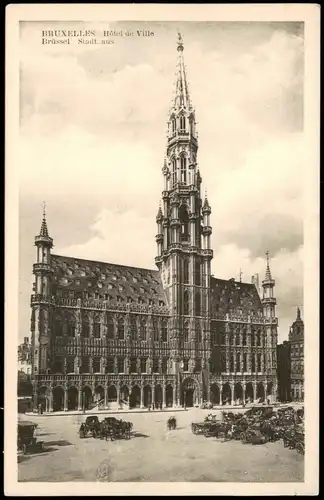 Postkaart Brüssel Bruxelles Stadthaus Hôtel de Ville 1920