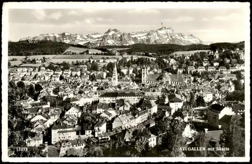 Ansichtskarte St. Gallen Panorama-Ansicht mit Säntis 1960