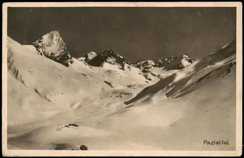 Ansichtskarte Zürs-Lech Pazieltal, Rockspitze, Valluga Umland-Ansicht 1927