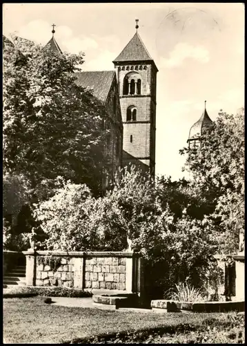 Ansichtskarte Quedlinburg Schloßgarten mit Dom 1967
