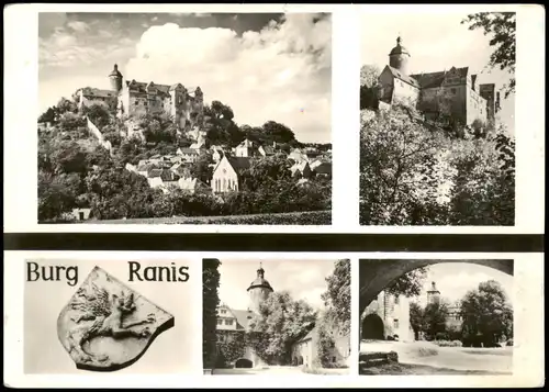Ansichtskarte Ranis Burg Ranis DDR Mehrbildkarte 1968