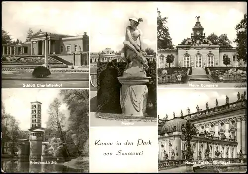 Ansichtskarte Potsdam Sanssouci DDR Mehrbildkarte Schloss (Castle) 1972