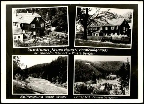 Tambach-Dietharz Gasthaus Neues Haus (Vierpfennighaus) DDR Mehrbildkarte 1977