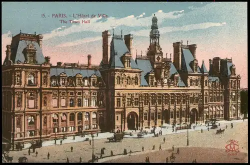 CPA 9. Hôtel de Ville-Paris Rathaus / Hôtel de Ville 1913