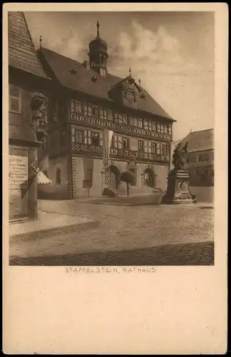 Ansichtskarte Bad Staffelstein Rathaus, Flaggen 1928
