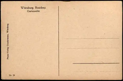 Ansichtskarte Würzburg Residenzschloß 1928