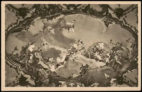 Würzburg Residenz, Kaisersaal Deckengemälde von G.B. Tiepolo 1928