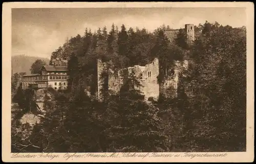 Ansichtskarte Oybin Burg und Klosterruine 1928