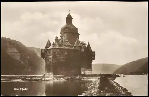 Ansichtskarte Kaub Burg Pfalzgrafenstein - Fotokarte 1928
