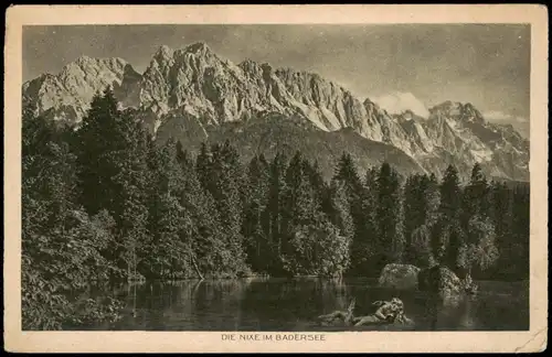 Ansichtskarte Grainau Badersee - Nixe 1928