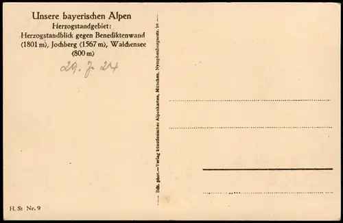 Ansichtskarte Urfeld-Kochel am See Herzogstand 1928