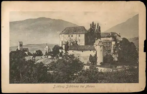 Cartoline Meran Merano Schloss Schönna bei Meran 1900