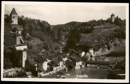 Ansichtskarte Freiburg im Üechtland Fribourg Panorama-Ansicht 1940