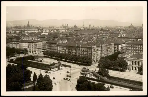 Ansichtskarte Wien Stadt Panorama Ausblick v. Karlskirche 1930