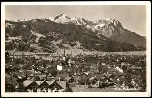 Ansichtskarte Garmisch-Partenkirchen Panorama-Ansicht 1950