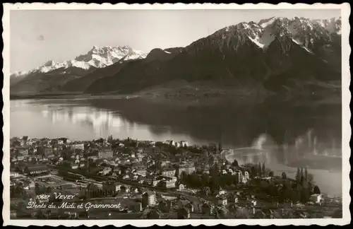 Ansichtskarte Vevey Panorama-Ansicht, Dents du Midi et Grammont 1946