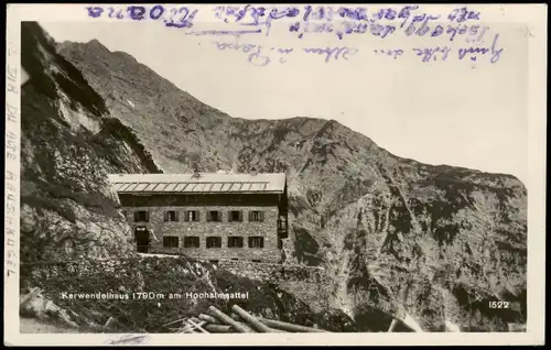 Hinterriß (Tirol) Karwendelhütte Karwendelhaus am Hochalmsattel 1933