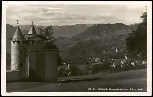 Cartoline .Trentino-Südtirol Dolomiti Zimmerlehen verso FIÈ 1930