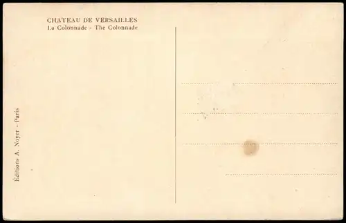 Versailles CHATEAU DE VERSAILLES La Colonnade The Colonnade 1920