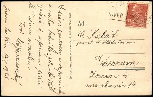 CPA Juan-les-Pins Route du Cap, Fontaine du Pin 1928