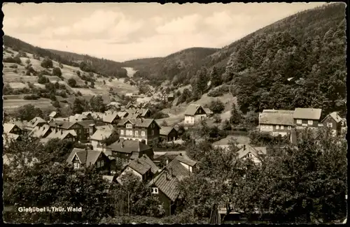 Ansichtskarte Gießübel-Schleusegrund Stadtpartie 1957
