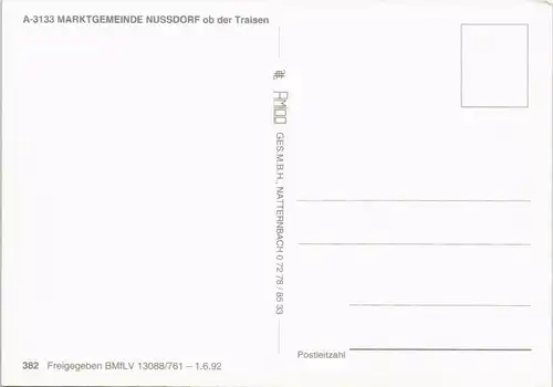 Ansichtskarte Nußdorf ob der Traisen Luftbild Marktgemeinde 1975