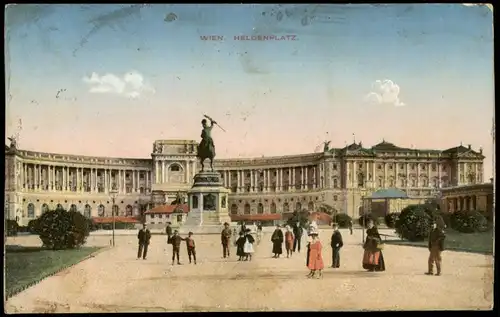 Ansichtskarte Wien Heldenplatz color Ansicht 1910
