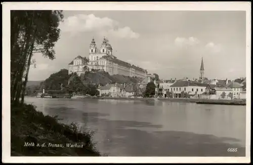 Ansichtskarte Melk Blick auf Stift Melk a.d. Donau 1940