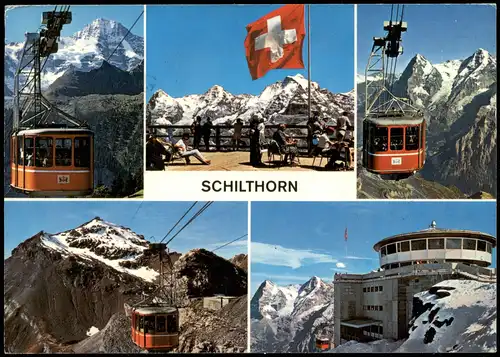 Lauterbrunnen Schilthornbahn Bergbahn Schweiz Mehrbild 1983 Bahnpost-Stempel