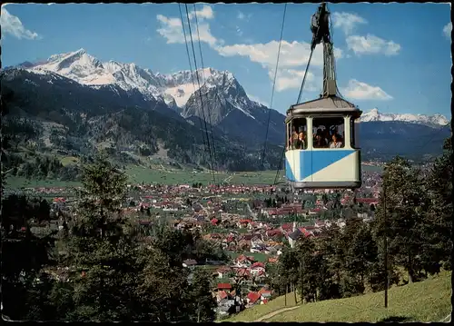 Partenkirchen-Garmisch-Partenkirchen Wank mit Wankbahn Bergbahn Bayern 1973