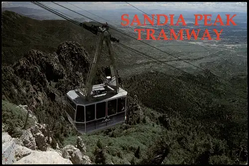 Albuquerque SANDIA PEAK AERIAL TRAMWAY New Mexico Bergbahn USA 1970