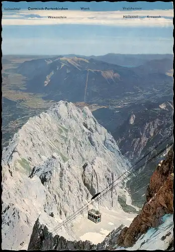 Garmisch-Partenkirchen Bayrische Zugspitzbahn (Schwebebahn) 1975