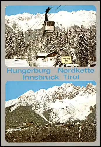 Innsbruck Hungerburg Nordkette Innsbruck Tirol 2-Bild-Karte 1970