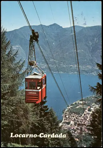 Ansichtskarte Locarno Funivia Orselina-Cardada (Seilbahn) 1988